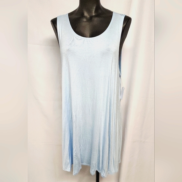 Anzules flowy jersey tank top. Sz XL. Light blue.  Nwts - Picture 2 of 4